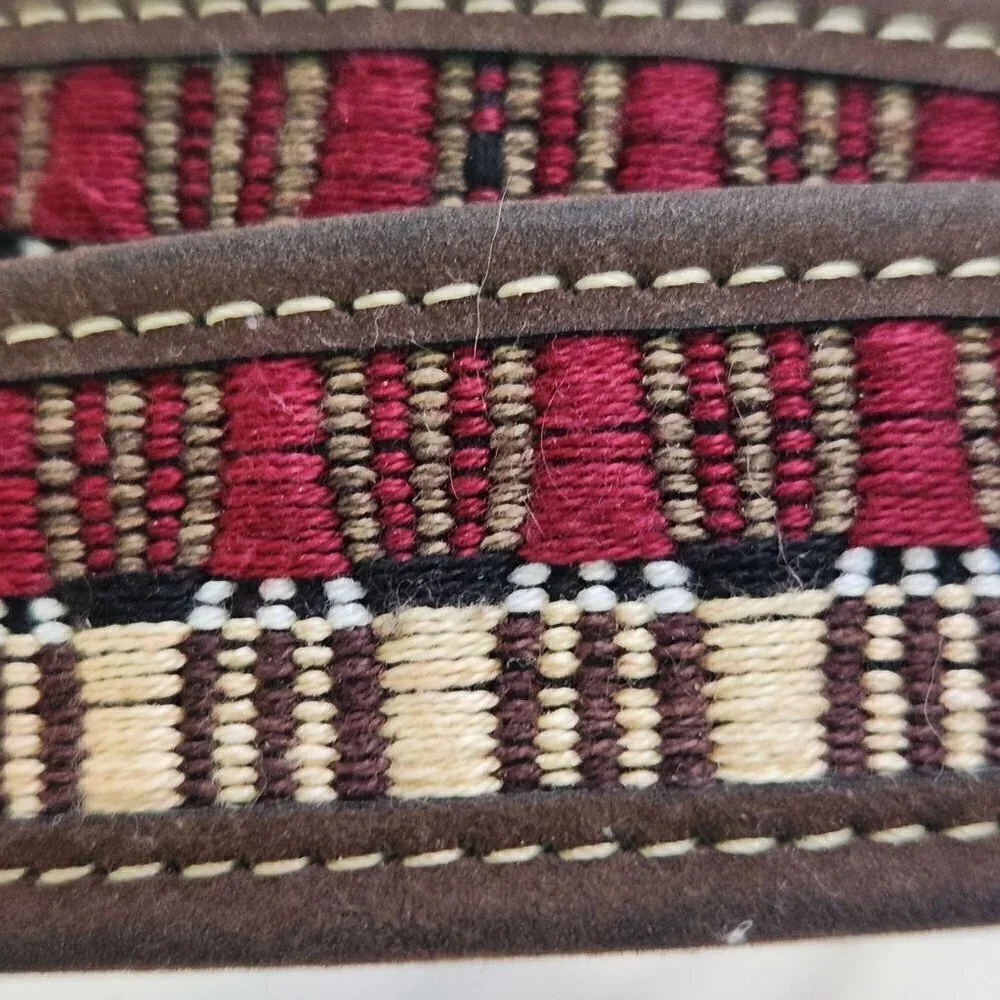 Vintage Embroidered Suede Unique Belt Size 40